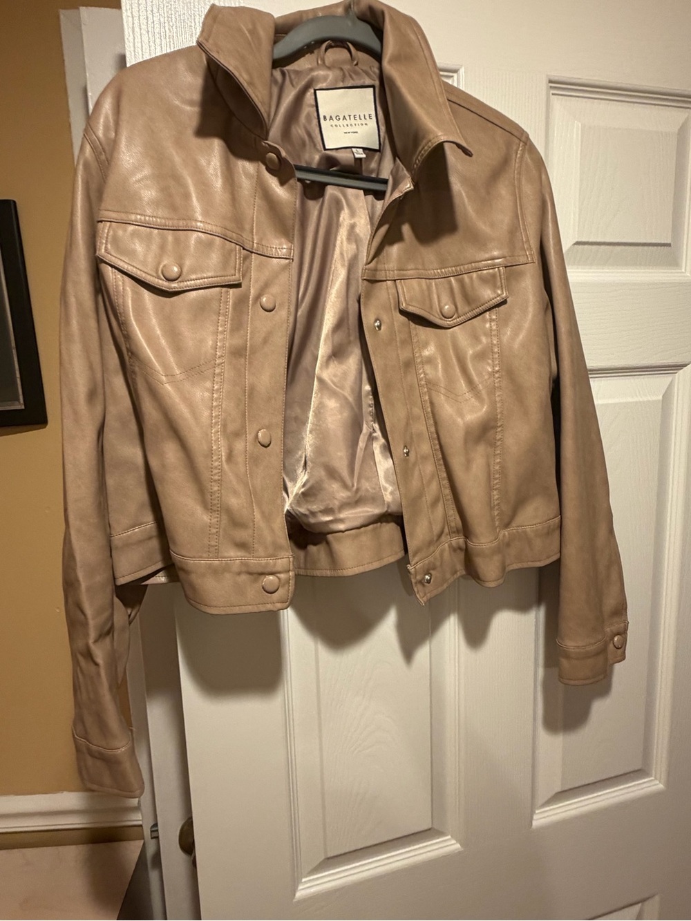 Faux leather jacket women’s